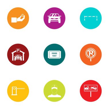 Teller Icons set, düz stil