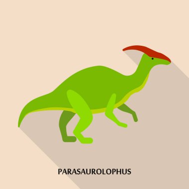 Parasaurolophus simgesi, düz stil