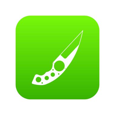 Küçük bıçak simgesi dijital yeşil