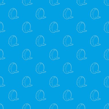 Bir tekerlek desen vektör kesintisiz mavi