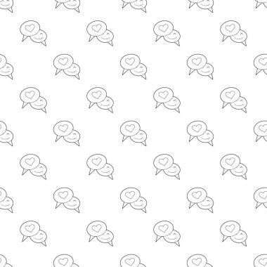 Konuşma balonu kalp tasarlamak vektör sorunsuz