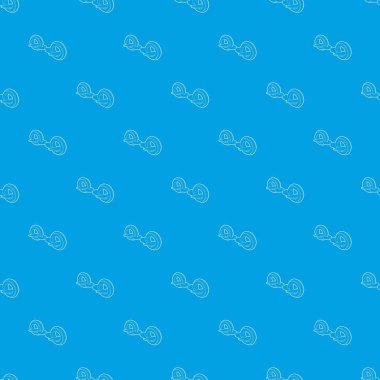 Küçük segway desen vektör kesintisiz mavi