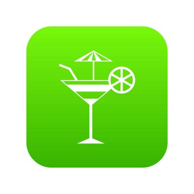 Meyve kokteyli simgesi dijital yeşil