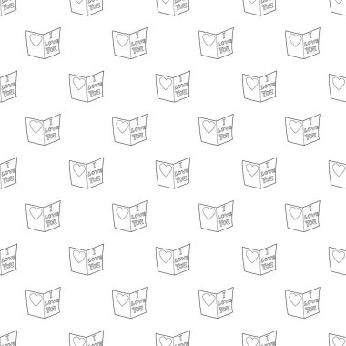 Seni seviyorum kartpostal desen vektör sorunsuz