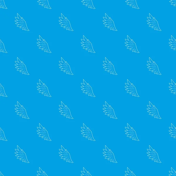 Kuş kanat desen vektör kesintisiz mavi