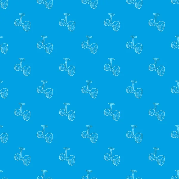 Eco Segway Motif Vecteur Sans Couture Répétition Bleue Pour Toute — Image vectorielle