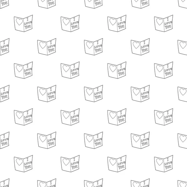 Seni seviyorum kartpostal desen vektör sorunsuz