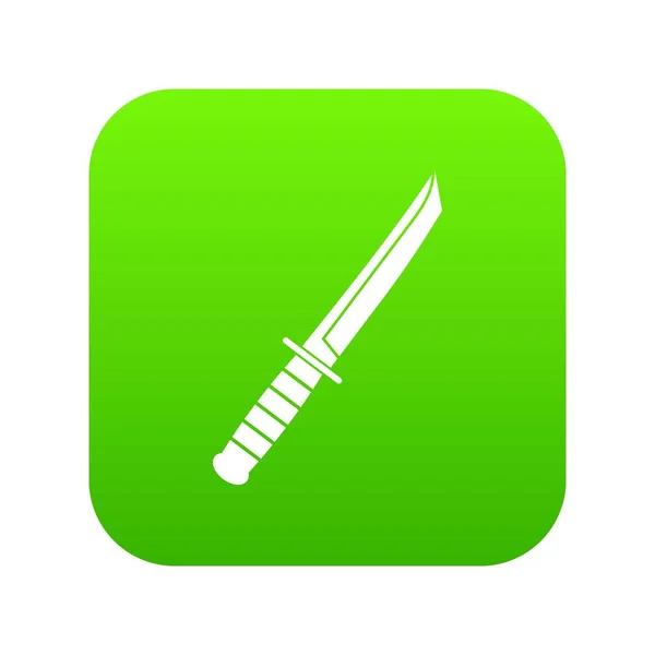 Küçük bıçak simgesi dijital yeşil — Stok Vektör