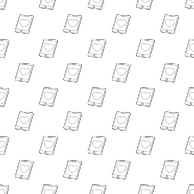 Hareket eden telefon ile kalp tasarlamak vektör sorunsuz