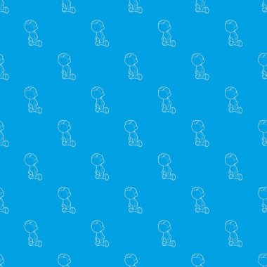 Segway desen vektör kesintisiz mavi çocuk