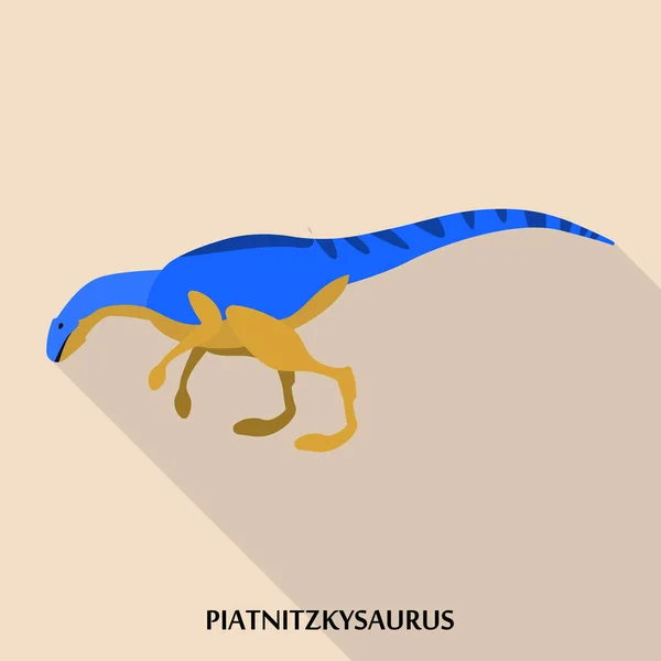 Icona Piatnitzkysaurus, stile piatto — Vettoriale Stock