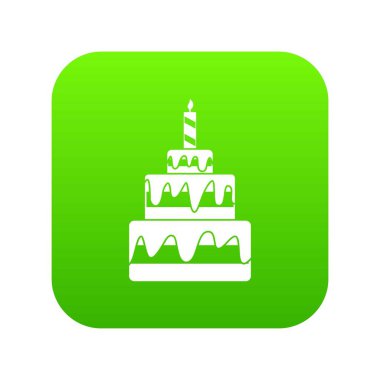 Pasta simgesi dijital yeşil