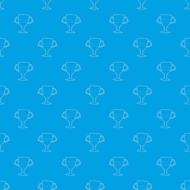 Kazanan Kupası desen vektör kesintisiz mavi