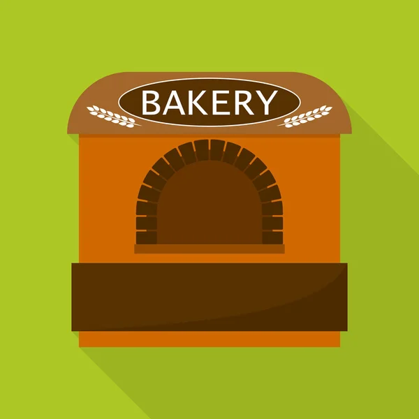 Bageriet tält shop ikon, platt stil — Stock vektor