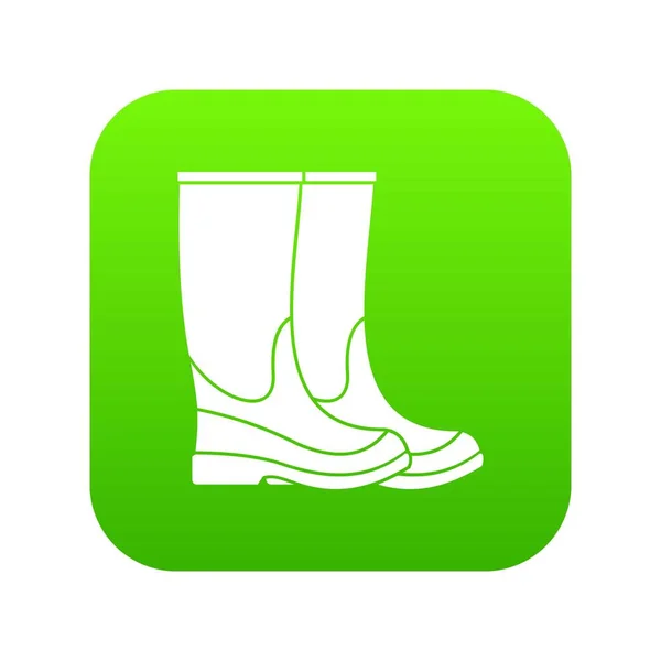 Boots icon digital green — Stock Vector