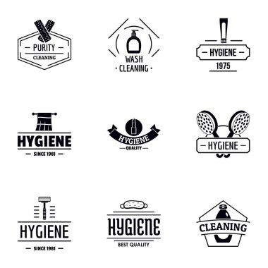 Kişisel temizlik logo koymak, basit tarzı