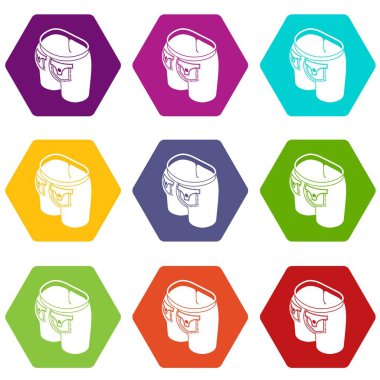 Kot ikonlar 9 vektör ayarla