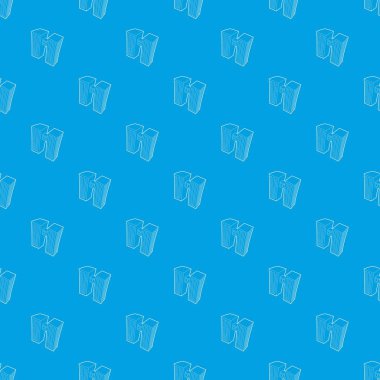 Çift desen bina vektör kesintisiz mavi