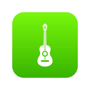 Klasik gitar simgesi dijital yeşil