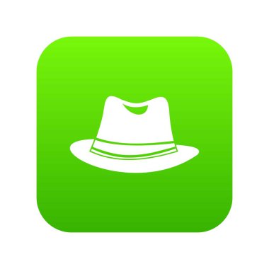 Şapka simgesi dijital yeşil