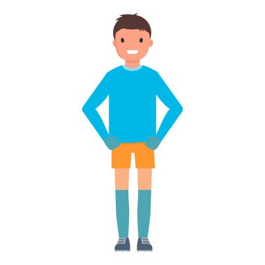 Mutlu kaleci simgesi, düz stil