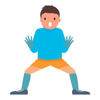 Konsantre kaleci simgesi, düz stil