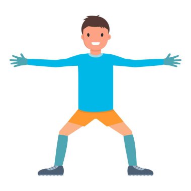 Yanal eller kaleci simgesi, düz stil