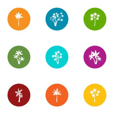 Çarkıfelek Icons set, düz stil