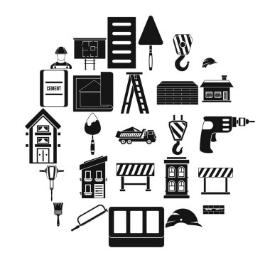 Kıyafet Icons set, basit tarzı