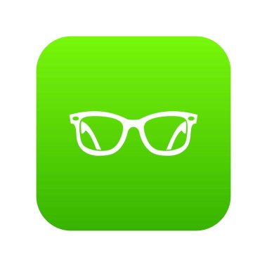 Gözlük simgesi dijital yeşil