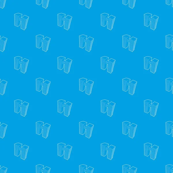 Çift desen bina vektör kesintisiz mavi