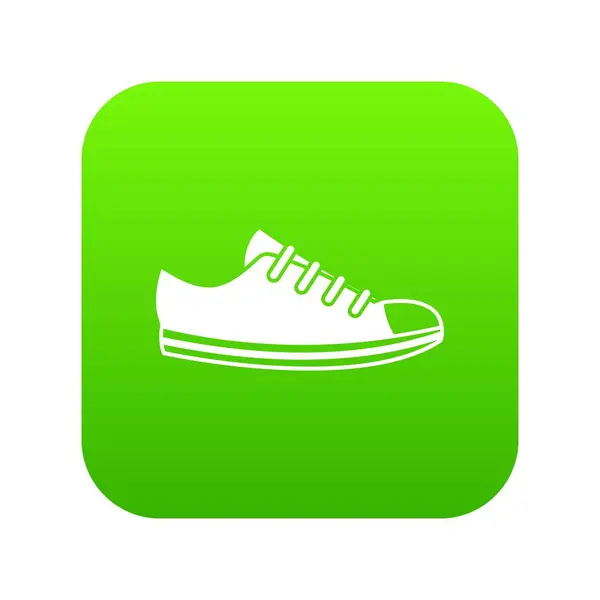 Płótnie sneaker ikona cyfrowego zielony — Wektor stockowy
