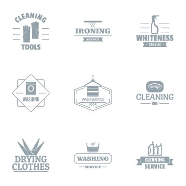 Süpürme logo koymak, basit tarzı