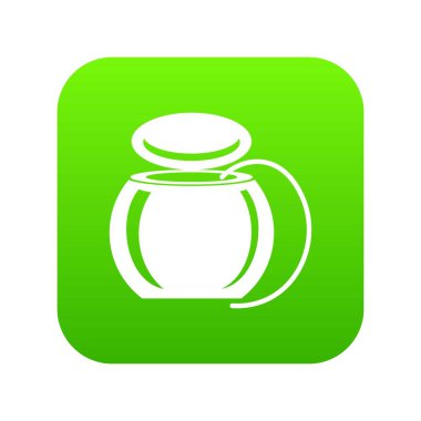 Diş ipi simgesi, basit siyah stil