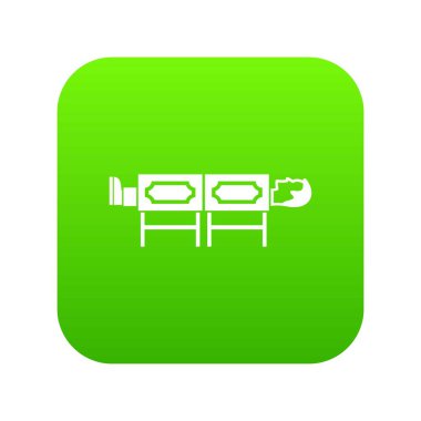 Sihirbaz kesim kutusu simgesini dijital yeşil