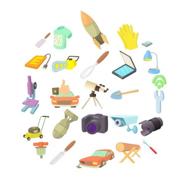 Uzmanlık Icons set, karikatür tarzı