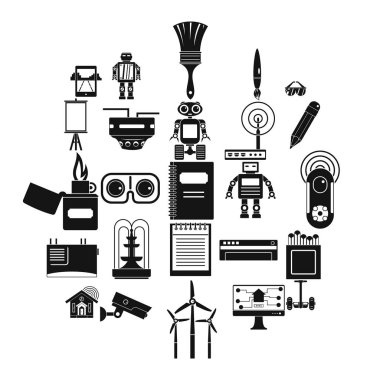 Hediye Icons set, basit tarzı