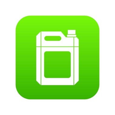 Plastik jerry can simgesi dijital yeşil