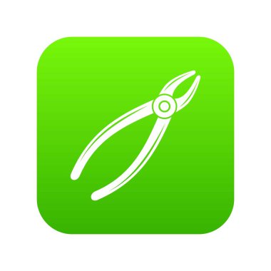 Diş pense simgesi, basit siyah stil