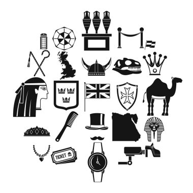 Firavun Icons set, basit tarzı