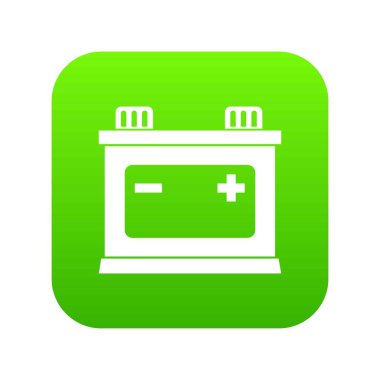 Araba pil simgesi dijital yeşil