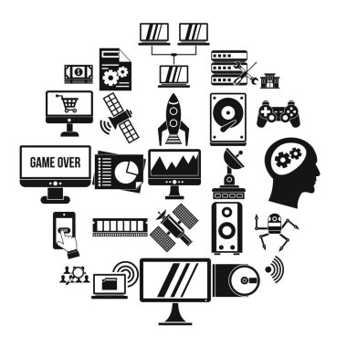 Manuel Icons set, basit tarzı