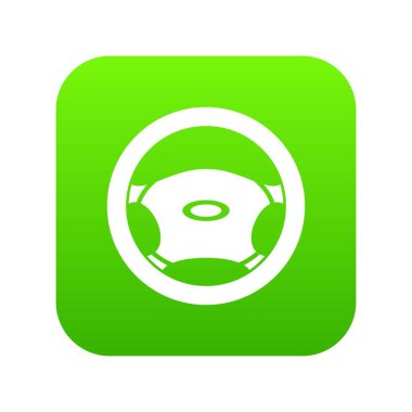 Direksiyon, tekerlek simgesi dijital yeşil