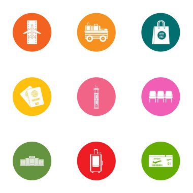 Görev simgeleri ayarlandı, düz biçim