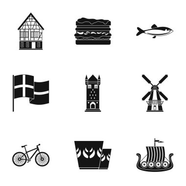 Ferahlık Icons set, basit tarzı