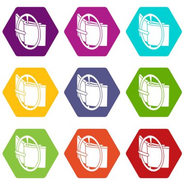 9 vektör podyum moda kemer Icons set