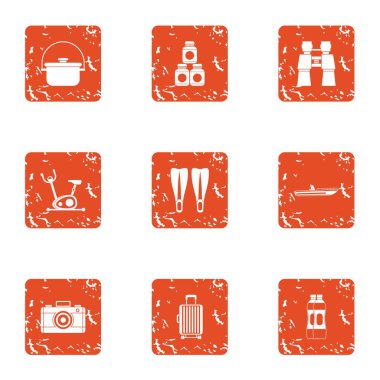 Turistik güzergah simgeler kümesi, grunge tarzı