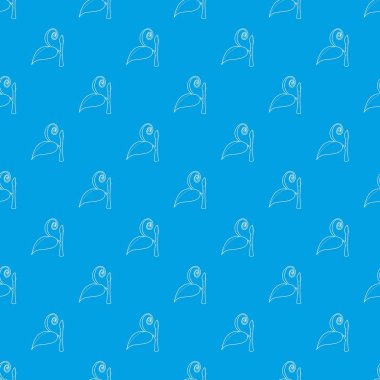 Küçük bitki desen vektör kesintisiz mavi