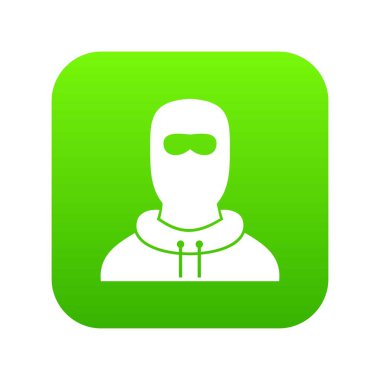 Yün simgesi dijital yeşil adam