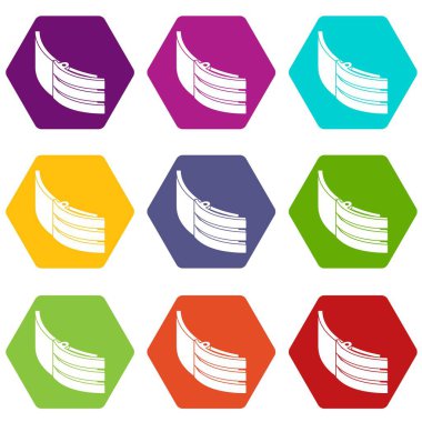 9 vektör kayış kemer Icons set